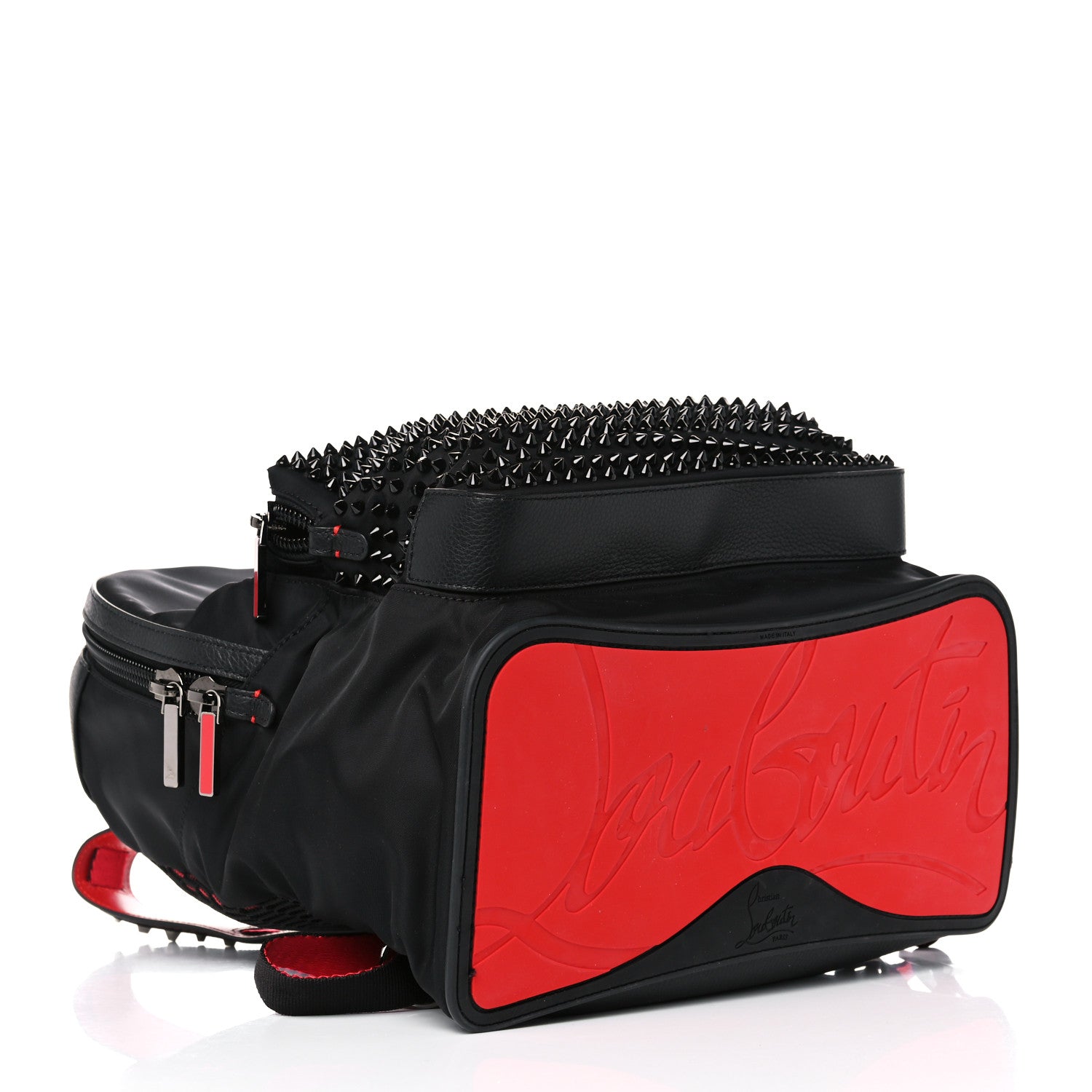 Christian Louboutin Nylon Backloubi Spiked Backpack Black 3 of 9