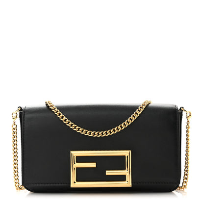 Fendi Vitello Palmellato Wallet on Chain with Pouches Black 3 of 11