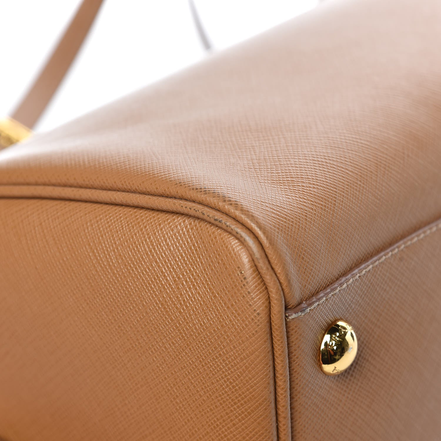 Prada Saffiano Lux Bowler Caramel 11 of 12
