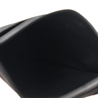 Saint Laurent Grain De Poudre Matelasse Chevron Monogram Credit Card Case Black 5 of 7