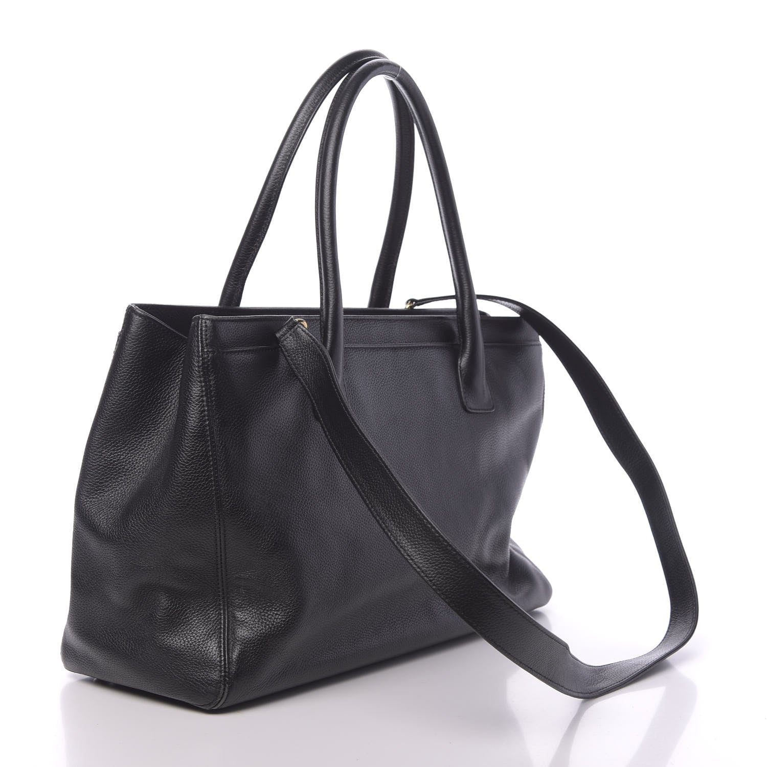 Chanel Calfskin Cerf Shopper Tote Black 3 of 16