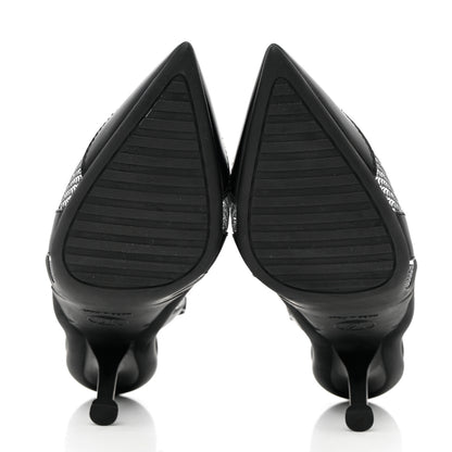 Louis Vuitton Calfskin Sequin Archlight Slingback Pumps 37 Black 5 of 9
