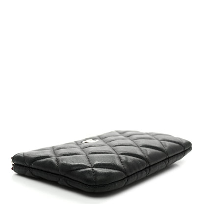 Chanel Lambskin Quilted Small Cosmetic Case Black 4 of 9