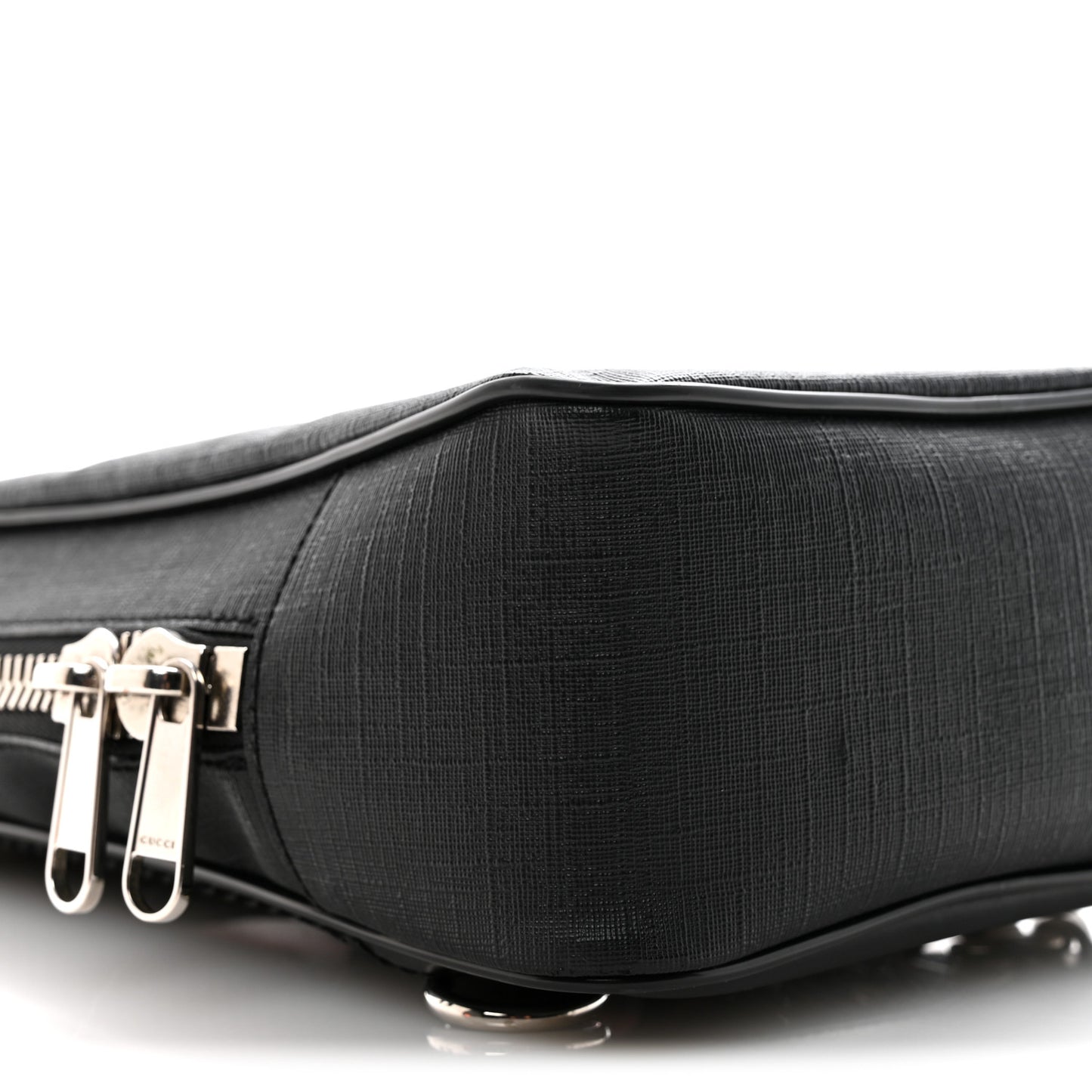 GG Supreme Monogram Web Belt Bag Black Grey