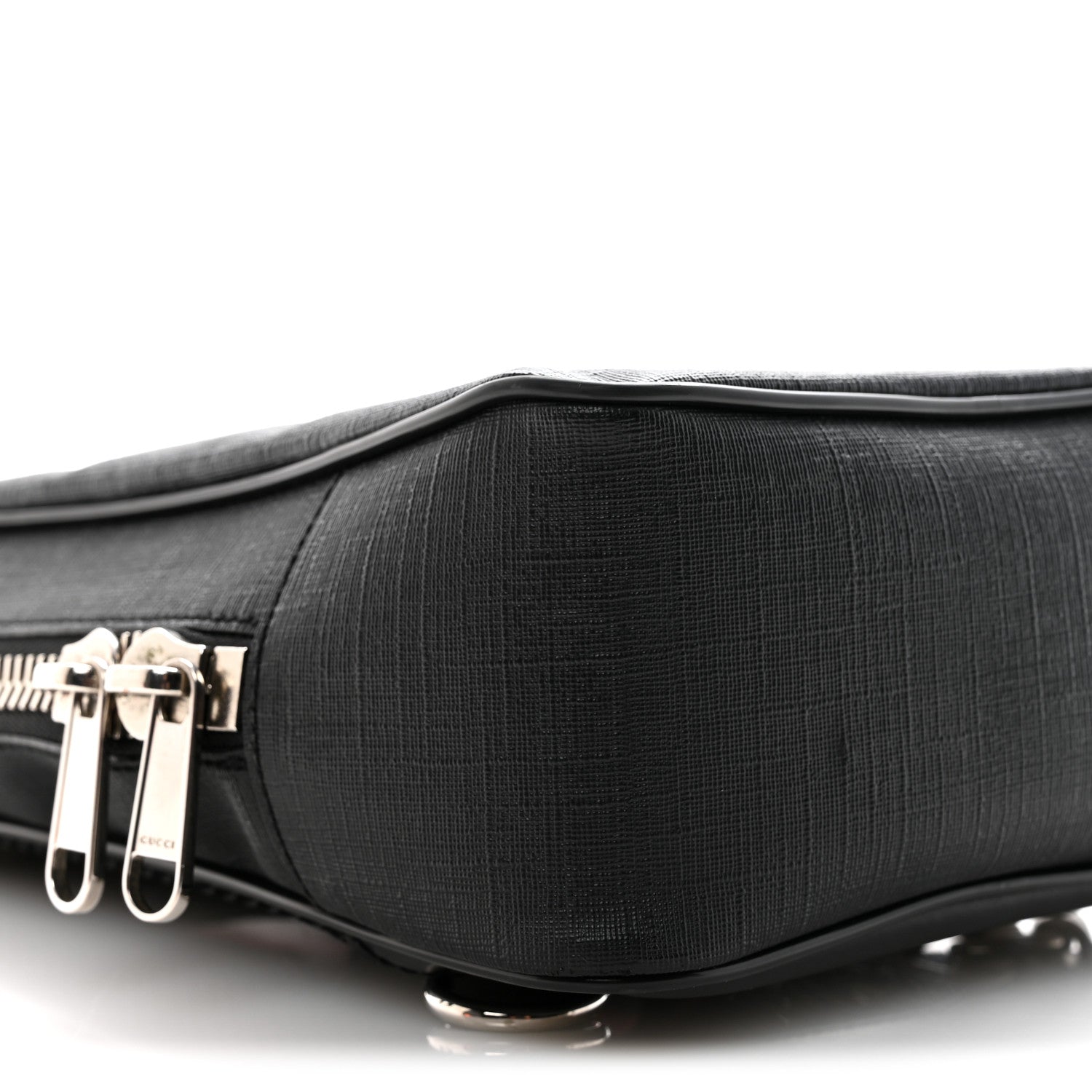 Gucci GG Supreme Monogram Web Belt Bag Black Grey 9 of 14