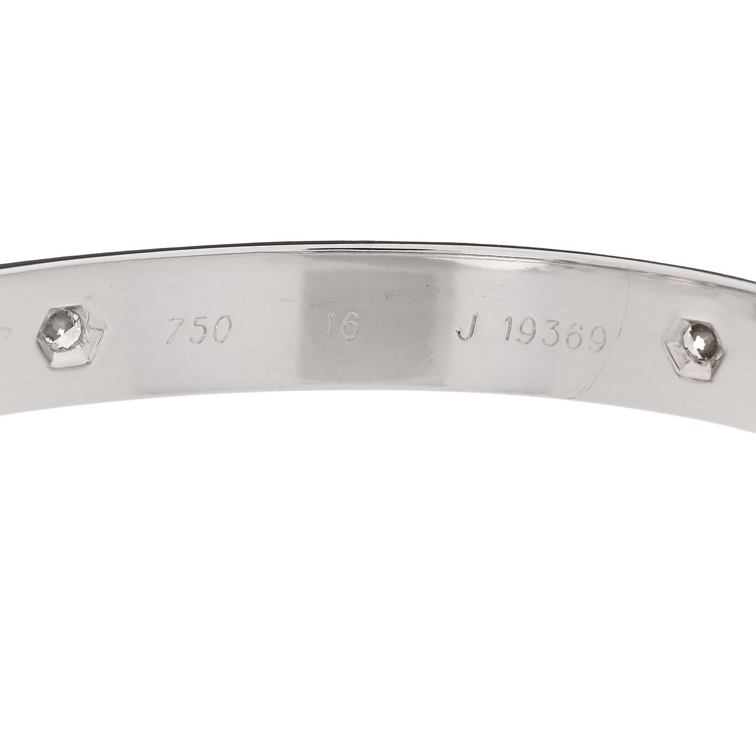 Cartier 18K White Gold 6 Diamond LOVE Bracelet 16 4 of 5