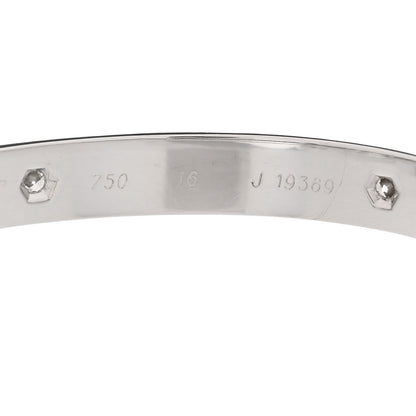 Cartier 18K White Gold 6 Diamond LOVE Bracelet 16 4 of 5