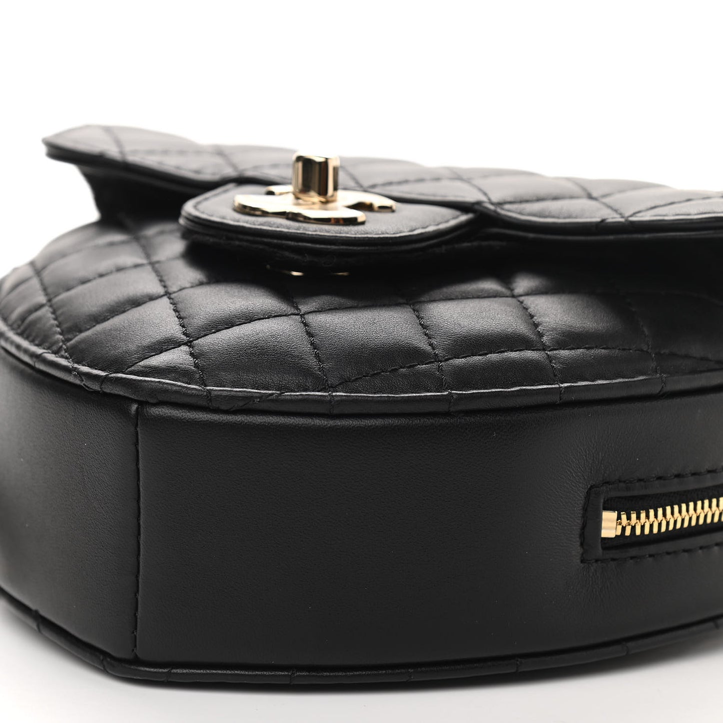 Lambskin Quilted CC In Love Heart Bag Black