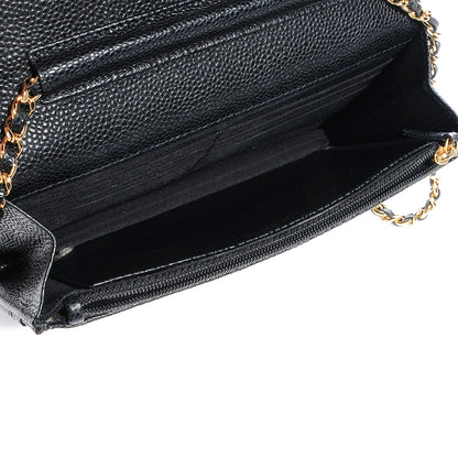 Chanel Caviar Quilted Wallet On Chain WOC Black 5 of 8