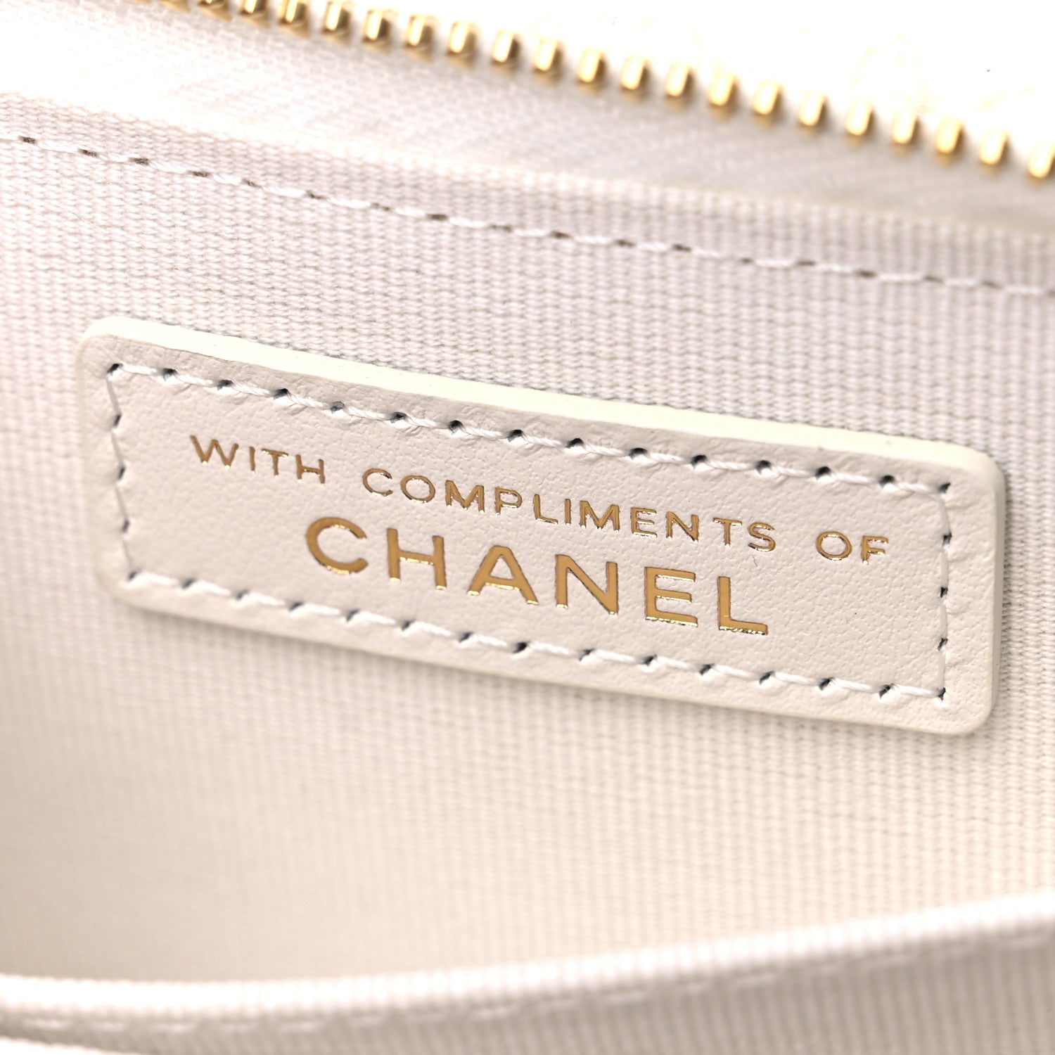 Chanel Tweed Quilted Bow Flap Card Holder On Chain White 8 of 11