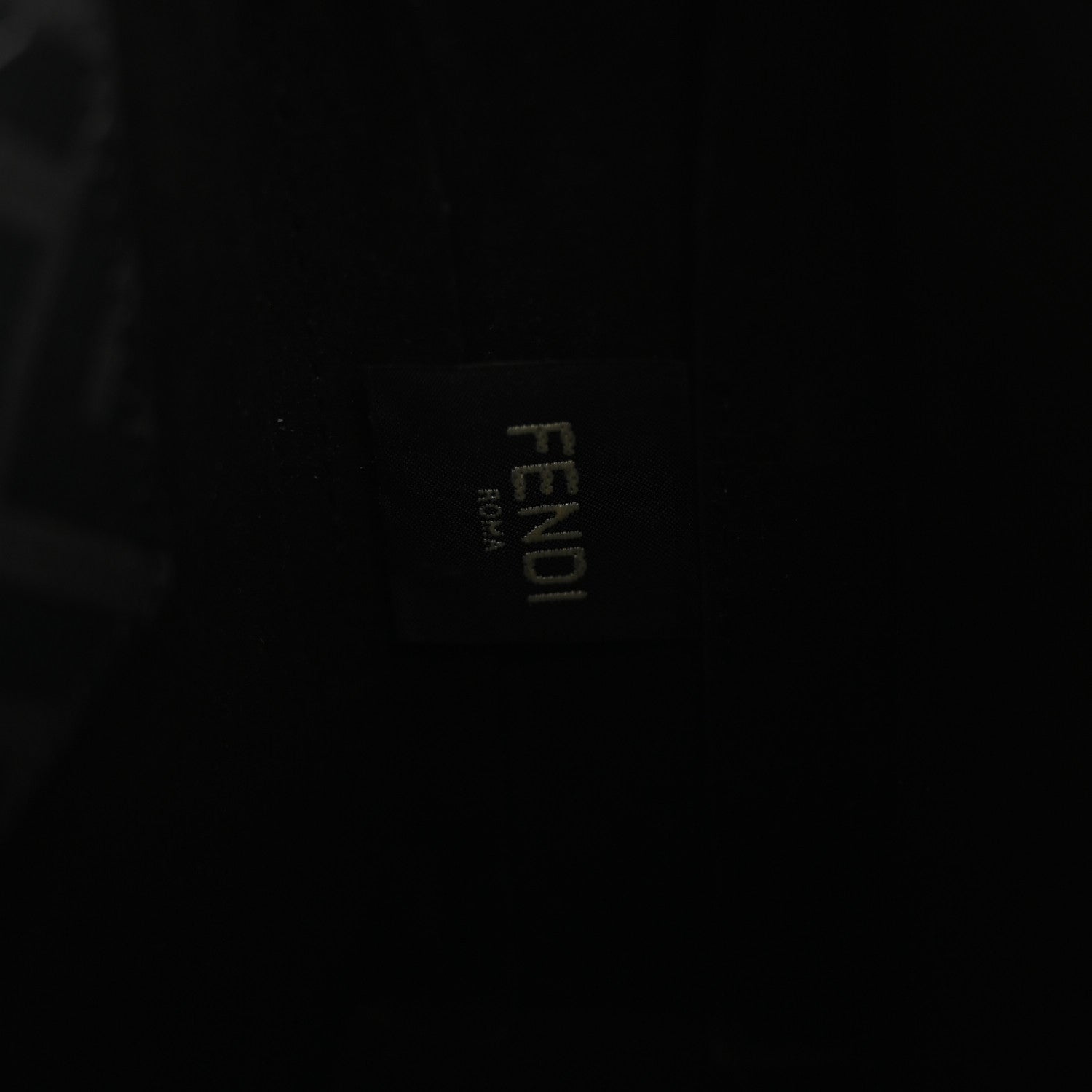 Fendi Shiny Glazed Fabric Vitello Cover FF 1974 Logo Clutch Black 6 of 13