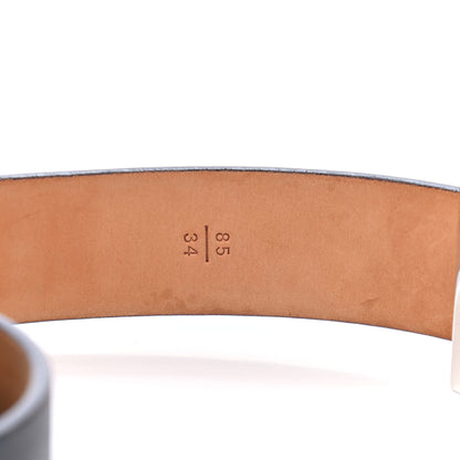 Louis Vuitton Calfskin Ceinture LV Stamped Belt 85 34 Black 3 of 6