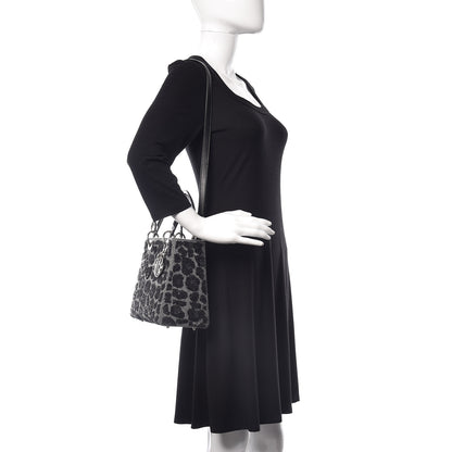 Christian Dior Wool Sequin Embellished Medium Lady Dior Black 2 of 10