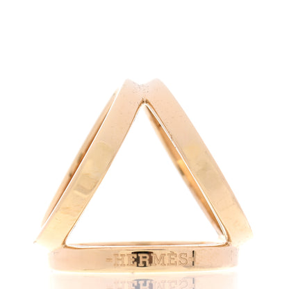 Hermes Permabrass Rose Gold Plated Trio Scarf Ring 1 of 5