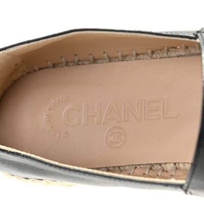 Chanel Lambskin CC Espadrilles 36 Black 11 of 24