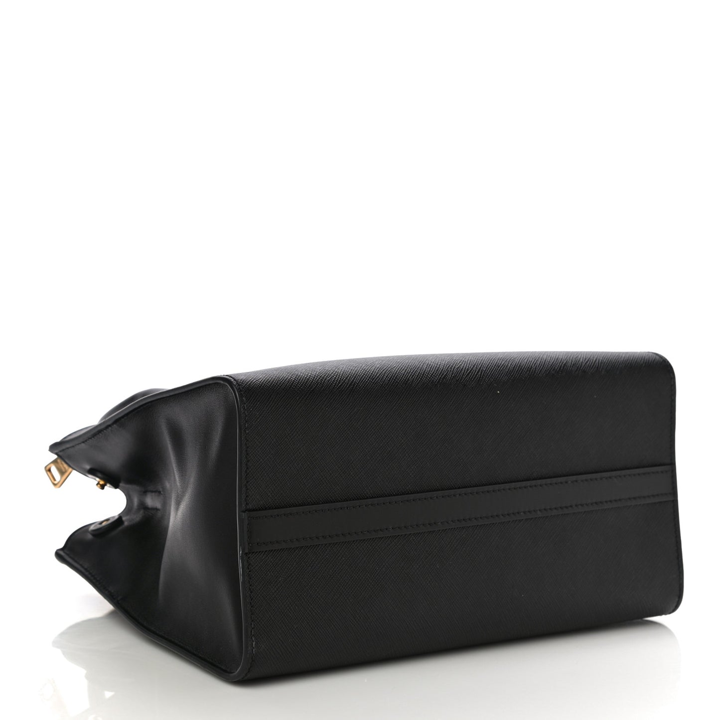 Saffiano City Calfskin Small Paradigme Bag Black