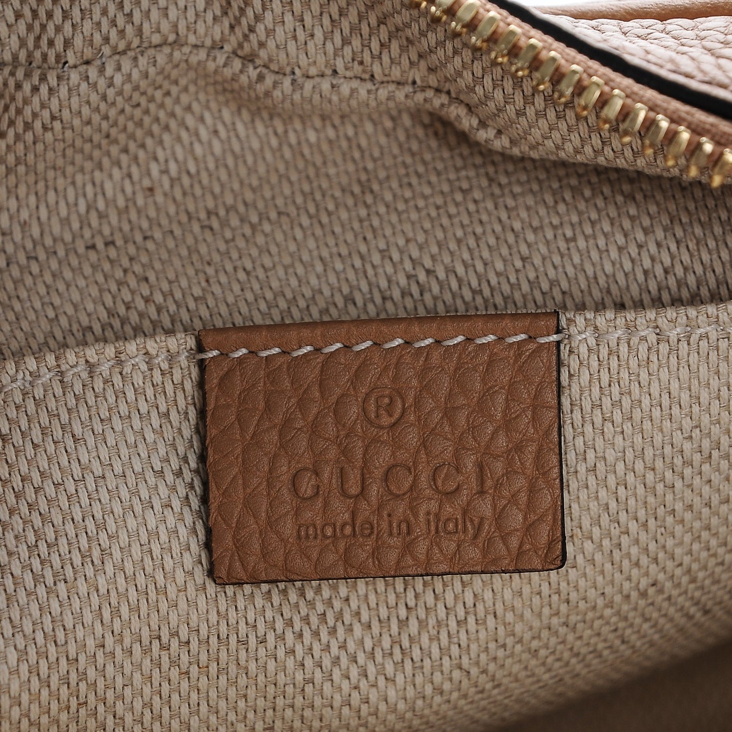 Pebbled Calfskin Small Soho Disco Bag Rose Beige
