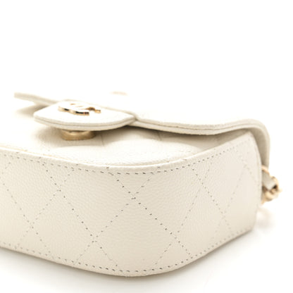Chanel Caviar Quilted Mini Clutch With Chain White 11 of 12