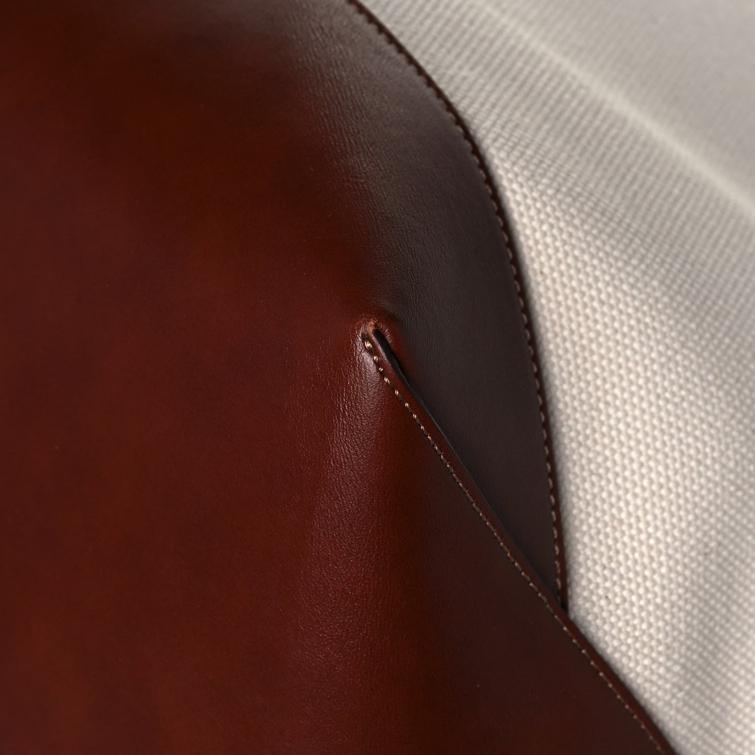 Tom Ford Canvas Calfskin Travel Tote White Brown 9 of 13