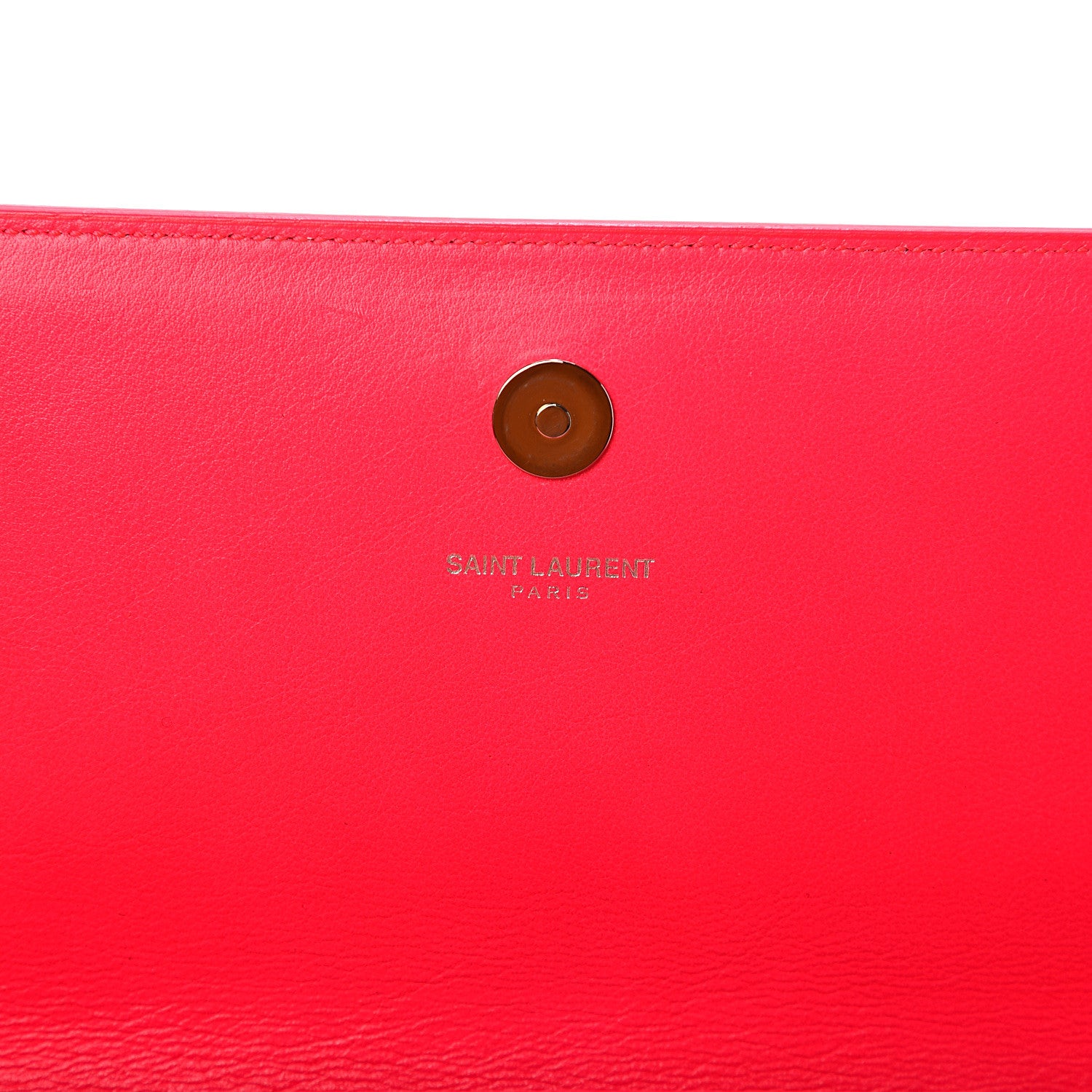 Saint Laurent Calfskin Classic Monogram Cassandre Clutch Fuchsia 6 of 7