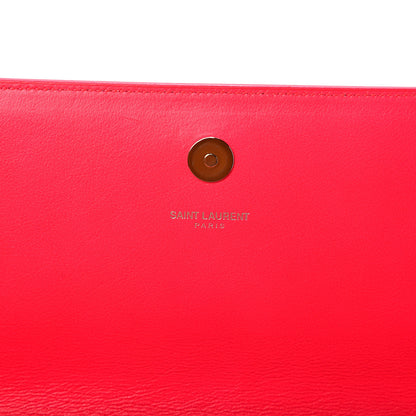 Saint Laurent Calfskin Classic Monogram Cassandre Clutch Fuchsia 6 of 7