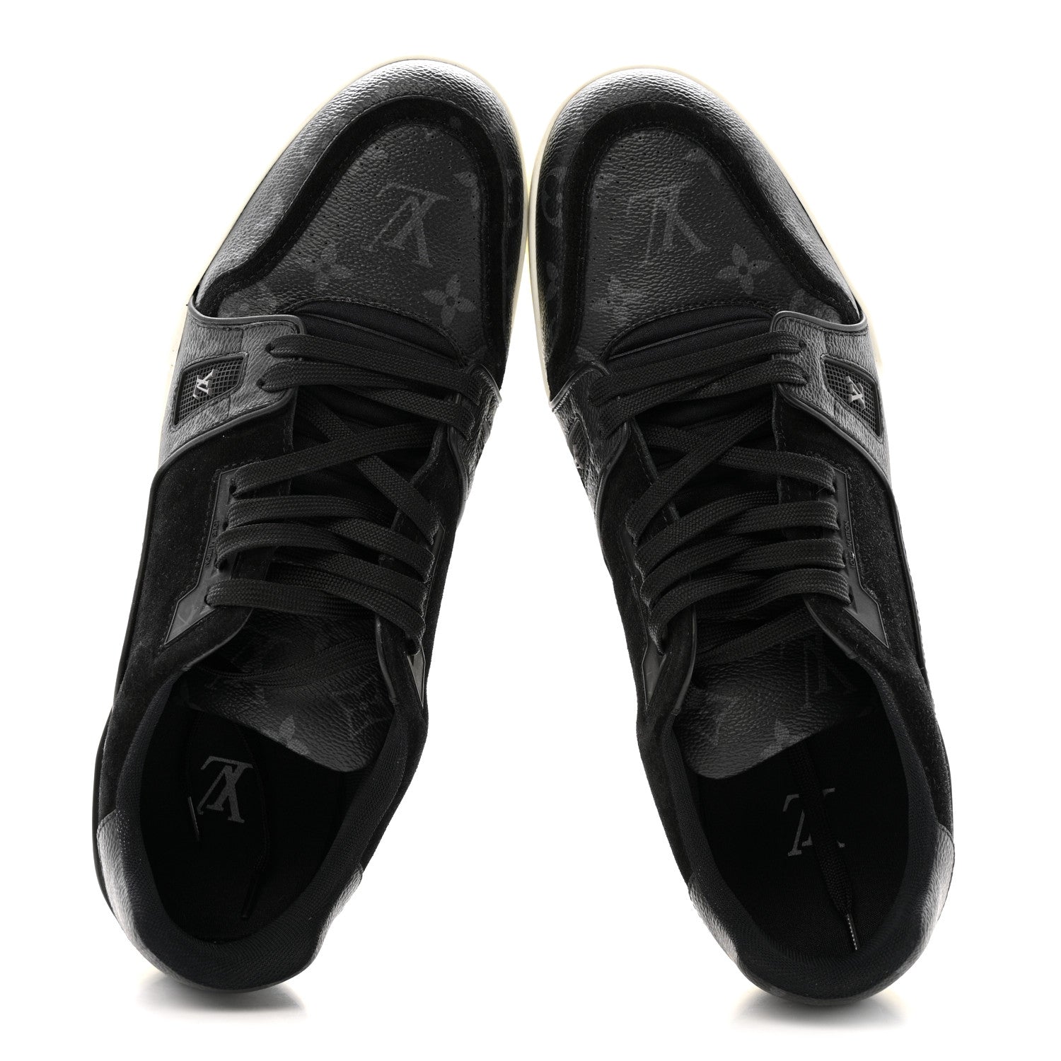 Louis Vuitton Monogram Eclipse Mens LV Trainer Sneakers 10 Black 2 of 10