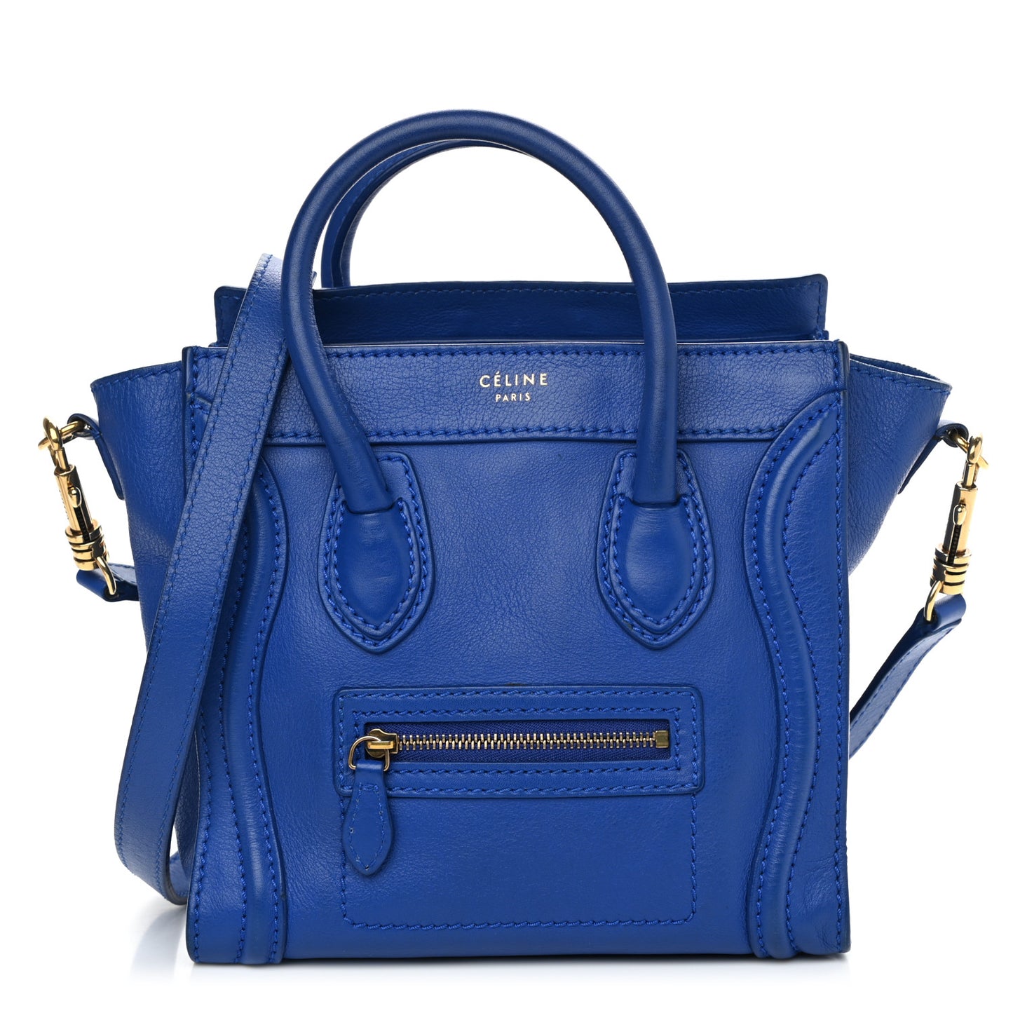 Smooth Calfskin Nano Luggage Royal Blue