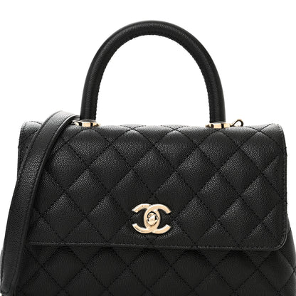 Chanel Caviar Quilted Mini Coco Handle Flap Black 8 of 11