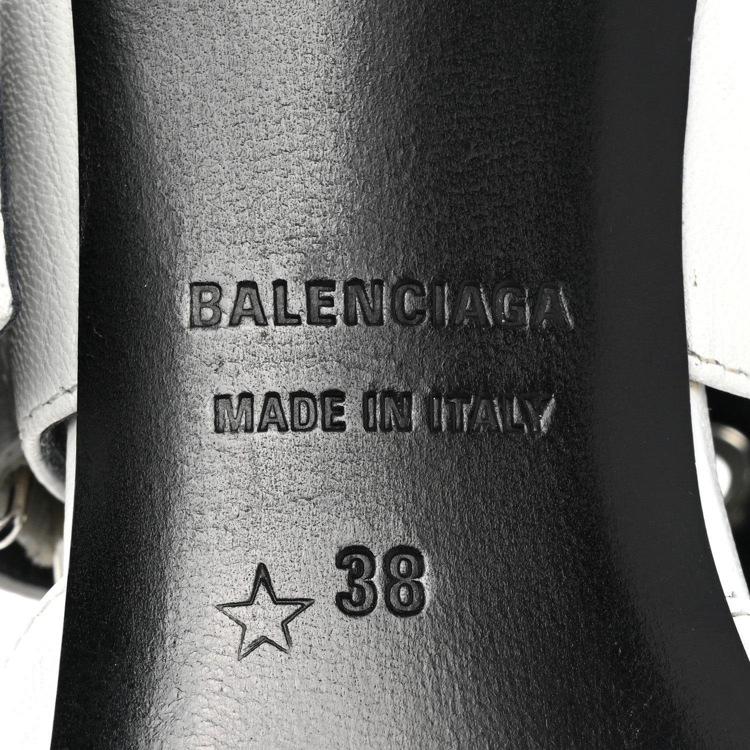 Balenciaga Shiny Kidskin Point Toe Buckle Pumps 38 White 7 of 13