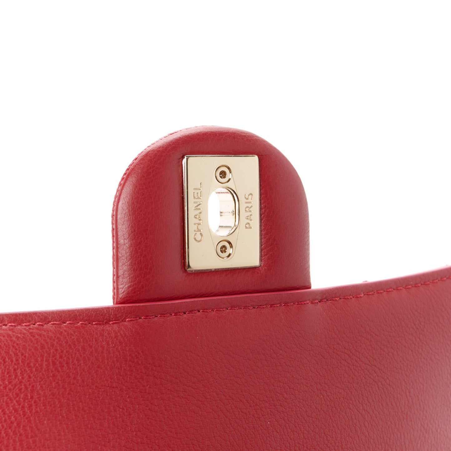 Caviar Quilted Studded Flap Waist Bag Red