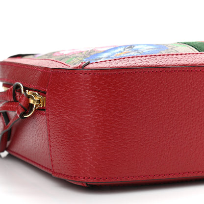 Gucci GG Supreme Monogram Flora Web Small Ophidia Top Handle Shoulder Bag Hibiscus Red 9 of 11