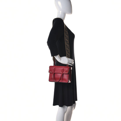 Fendi Vitello Grace Matte Small Flip Tote Fragola 2 of 11