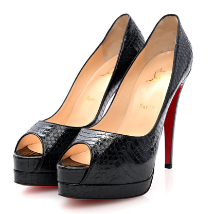 Christian Louboutin Watersnake Altadama 140 Pumps 39.5 Black 3 of 7