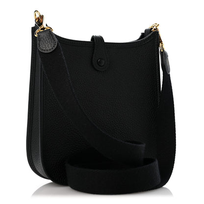 Hermes Taurillon Clemence Evelyne TPM Black 3 of 11