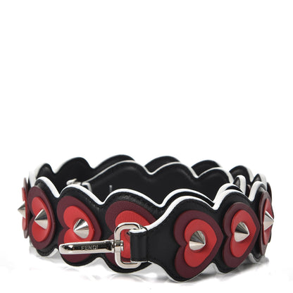 Fendi Vitello Dolce Heart Spike Studded Strap You Black Multicolor 1 of 7