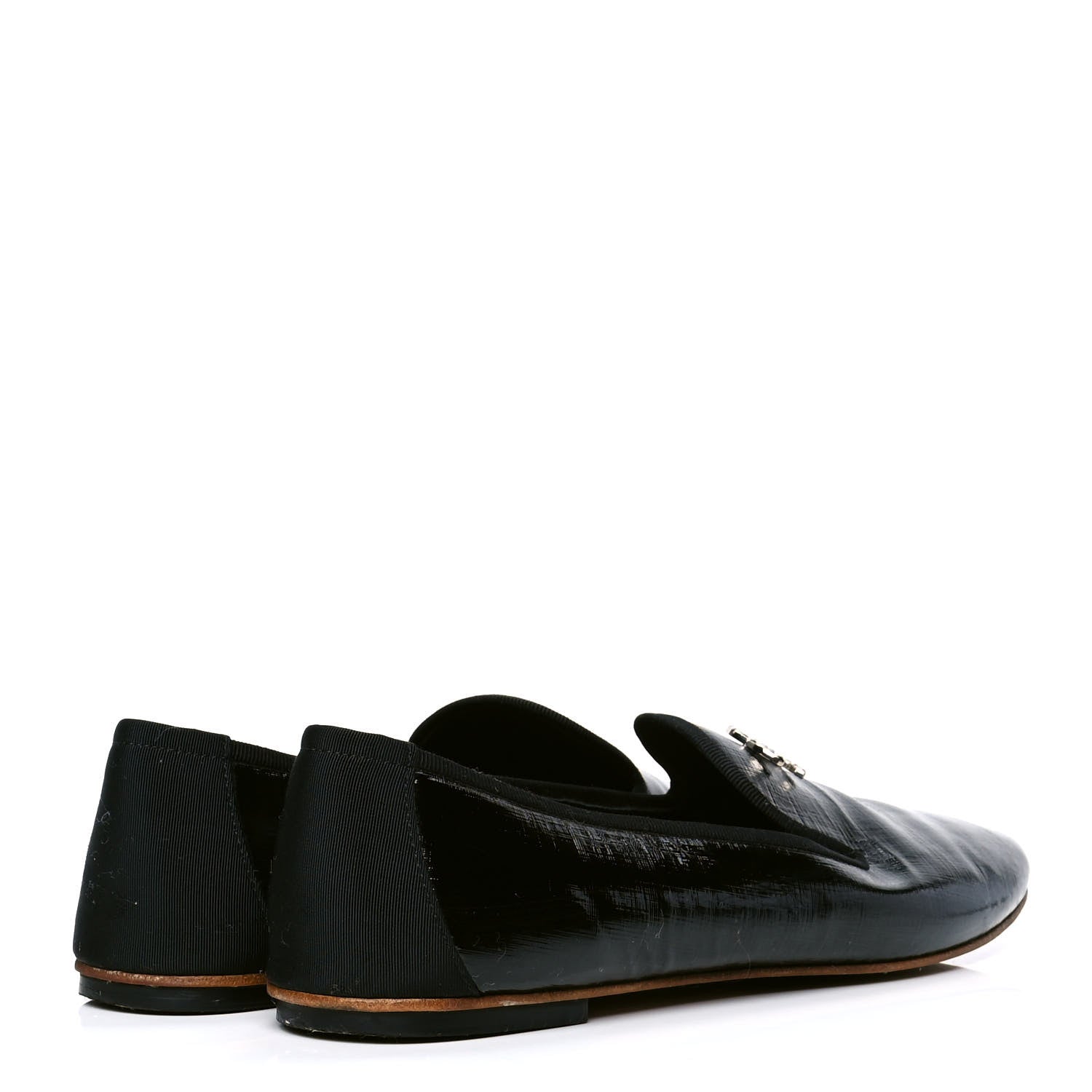 Chanel Patent CC Mocassin Loafers 41 Black 3 of 4