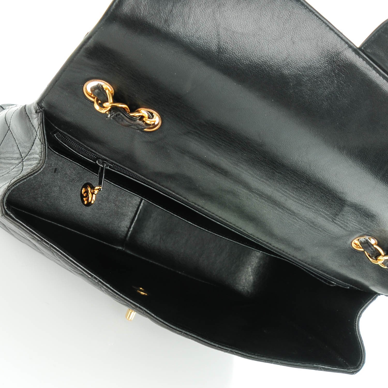 Chanel Lambskin Quilted Jumbo Flap Black 5 of 9