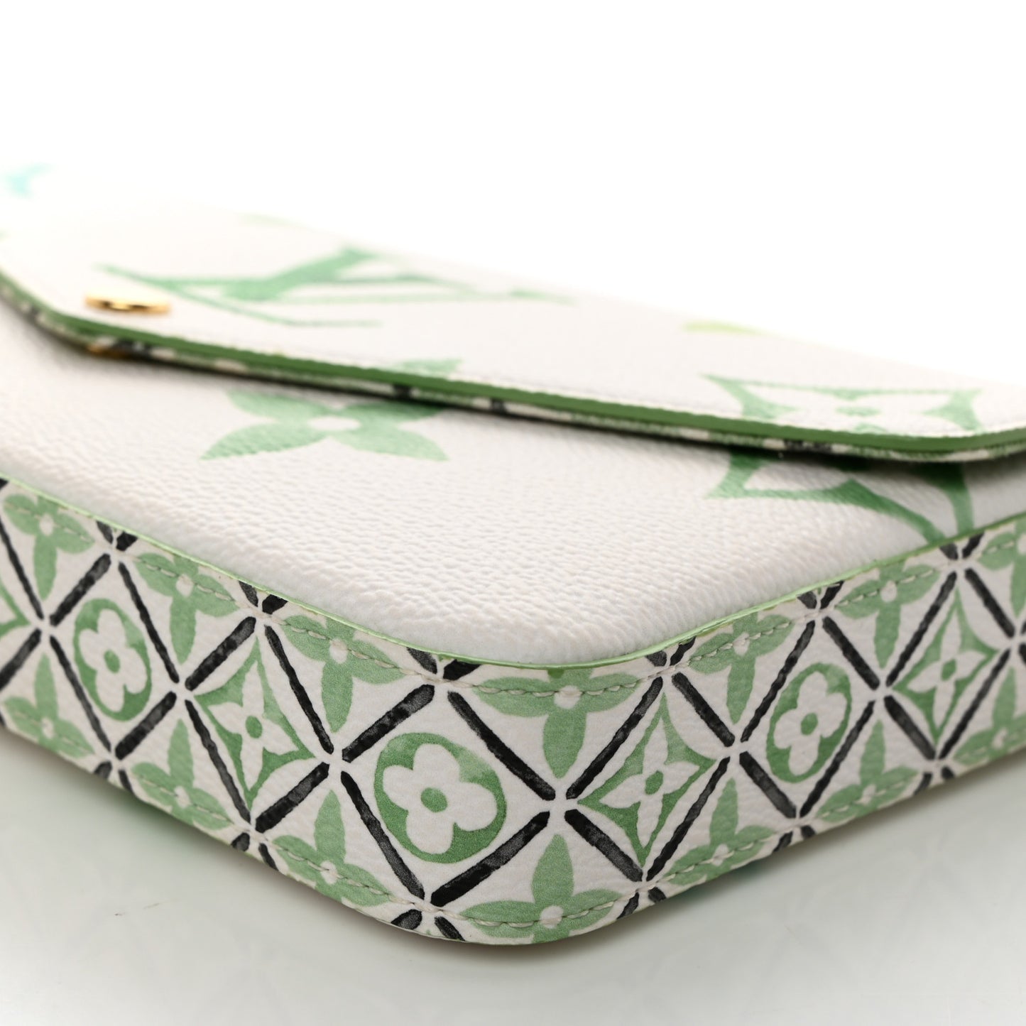 Monogram Giant By The Pool 2.0 Felicie Pochette Chain Wallet Jade Green