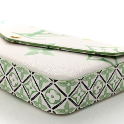 Louis Vuitton Monogram Giant By The Pool 2.0 Felicie Pochette Chain Wallet Jade Green 10 of 10