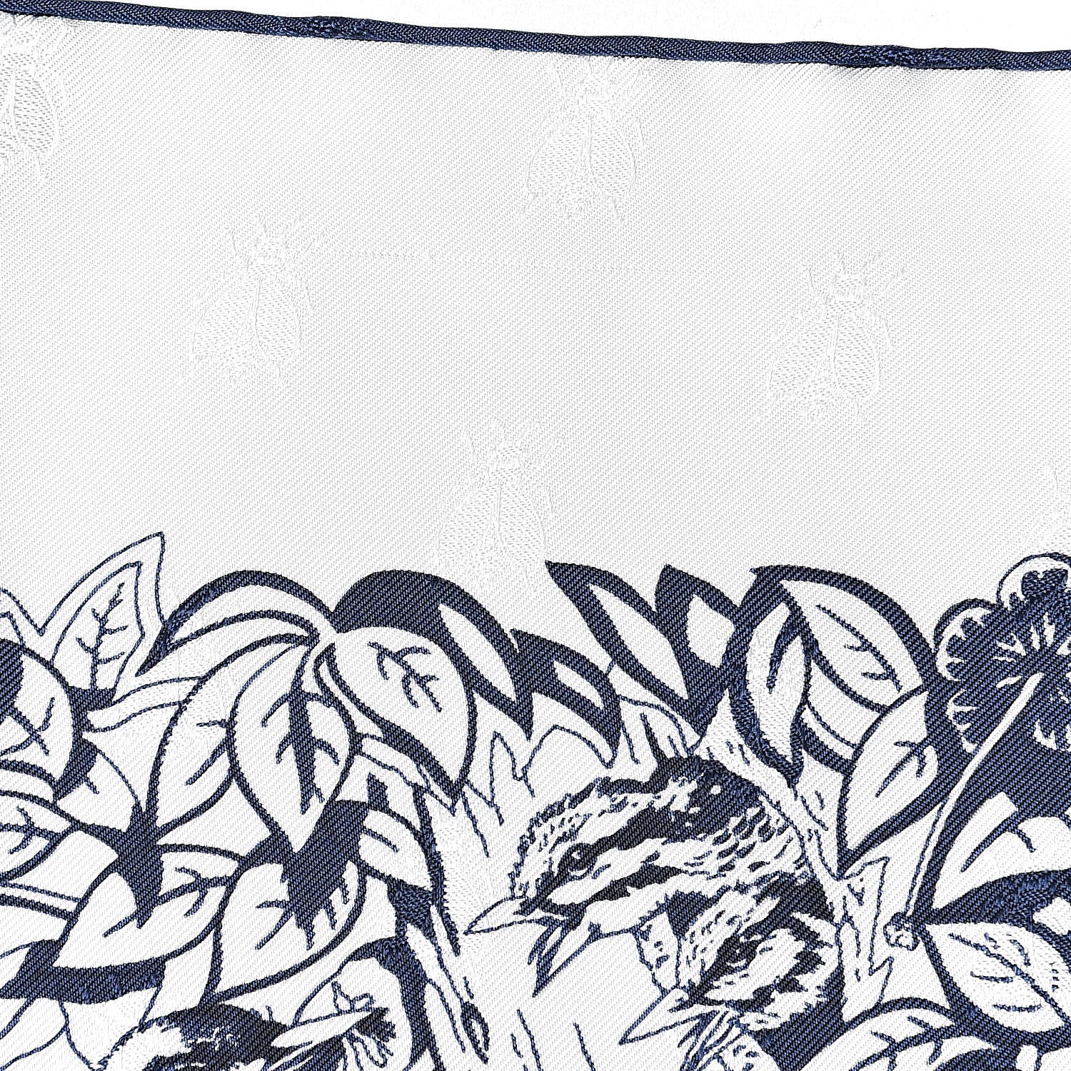 Hermes Silk Jungle Love Tattoo Scarf 90 Naturel Bleu Noir 5 of 6