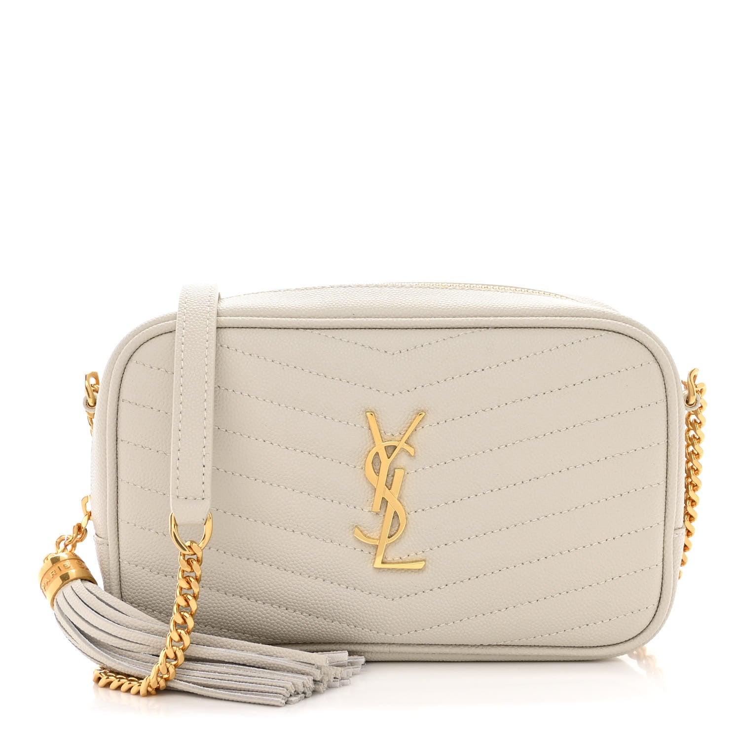 Saint Laurent Grain De Poudre Matelasse Monogram Mini Lou Camera Bag Crema Soft 1 of 11