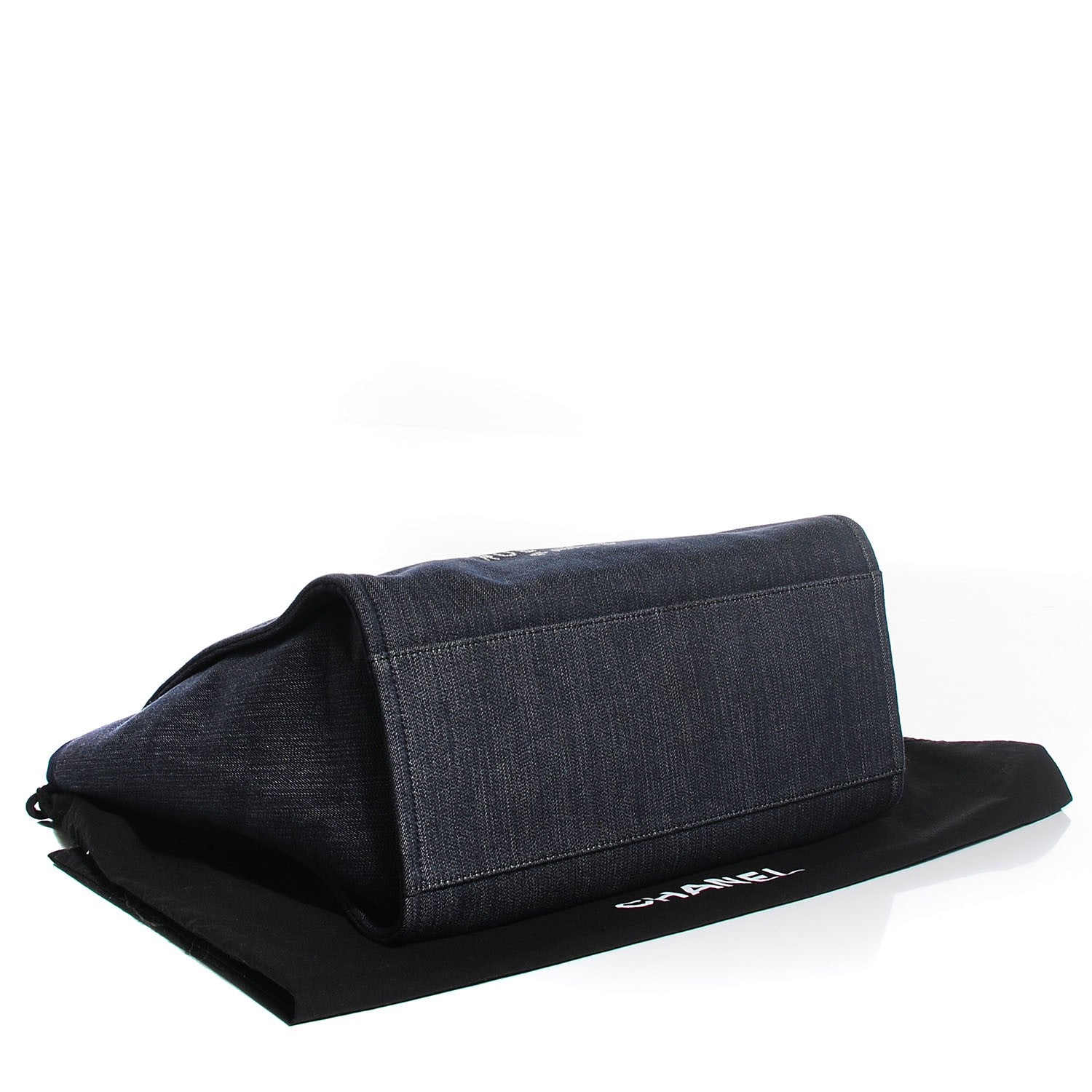 Chanel Canvas Large Deauville Tote Dark Blue 4 of 8