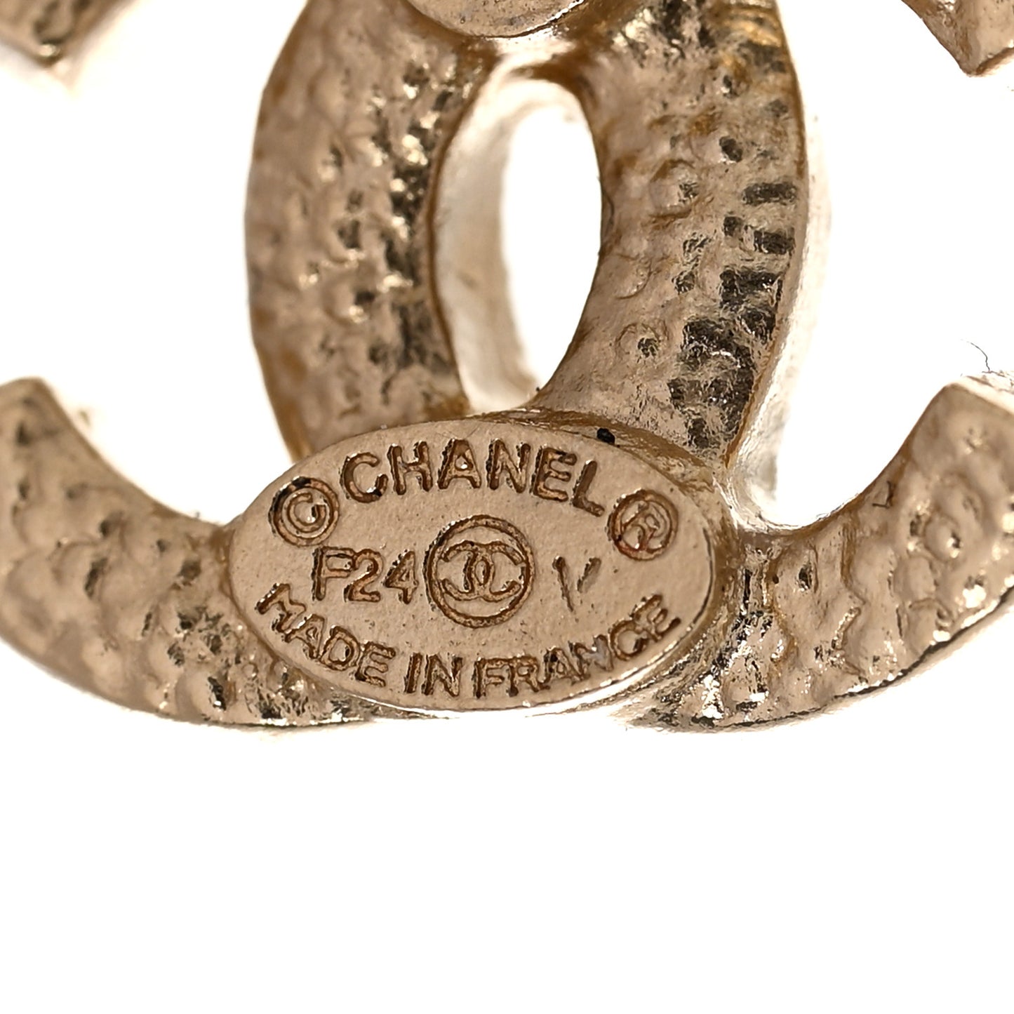 Crystal Mini Timeless CC Earrings Light Gold