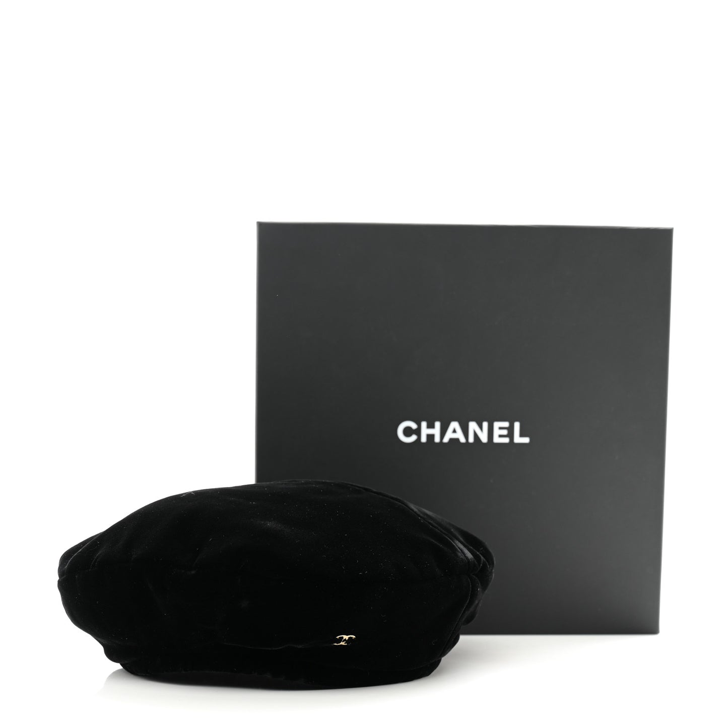 Velvet Beret Hat S Black