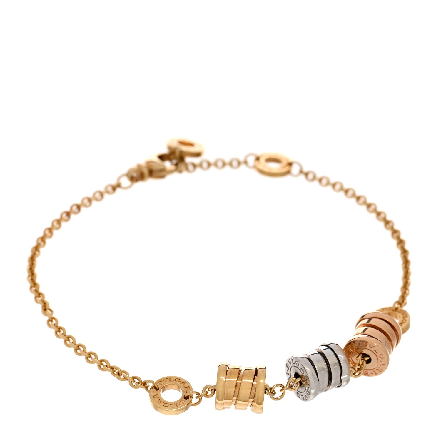 Bulgari 18K Yellow Rose White Gold B.Zero1 Bracelet 1 of 4