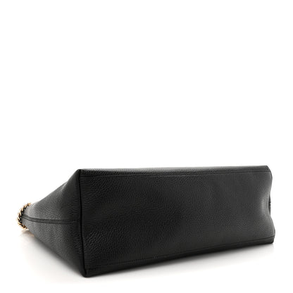 Gucci Pebbled Calfskin Medium Soho Chain Shoulder Bag Black 4 of 13