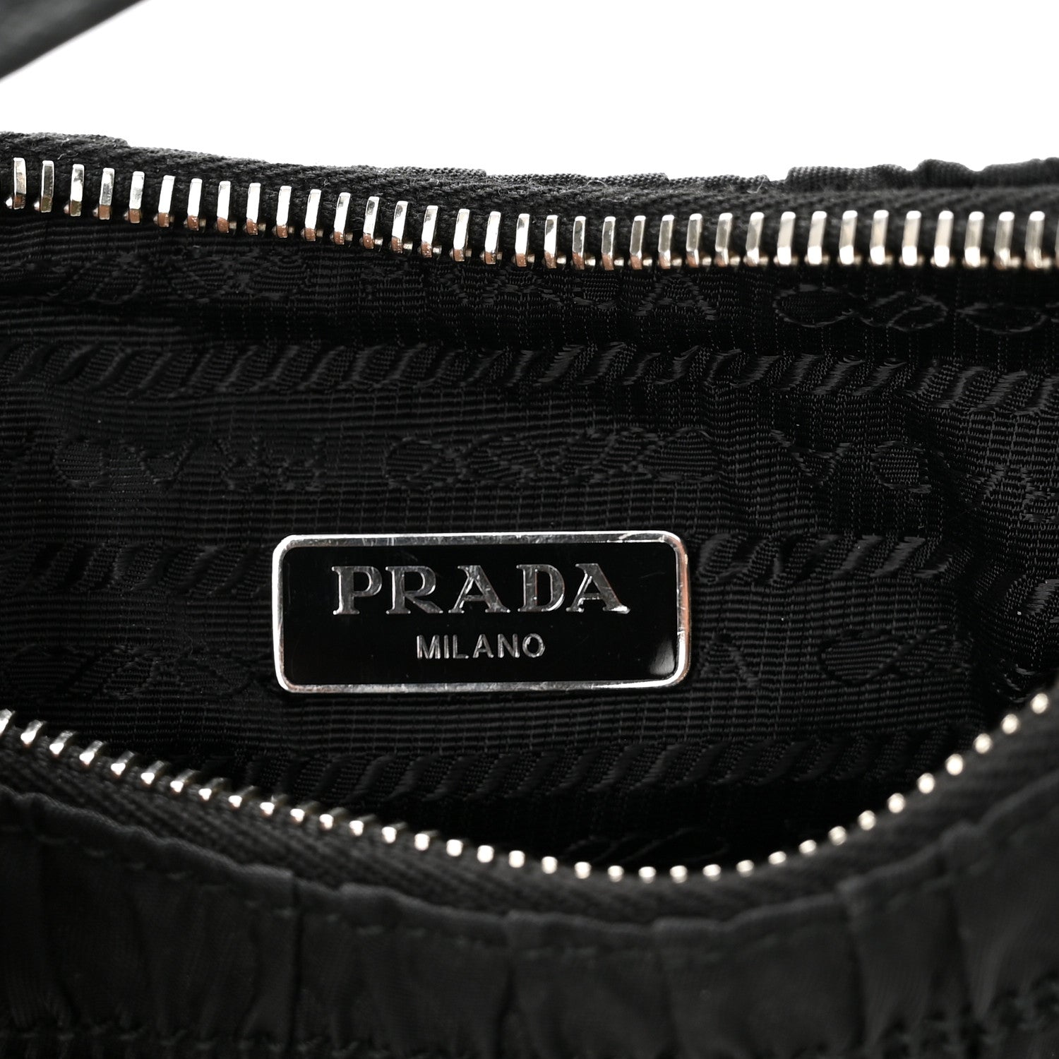 Prada Tessuto Nylon Gaufre Shoulder Bag Black 5 of 8