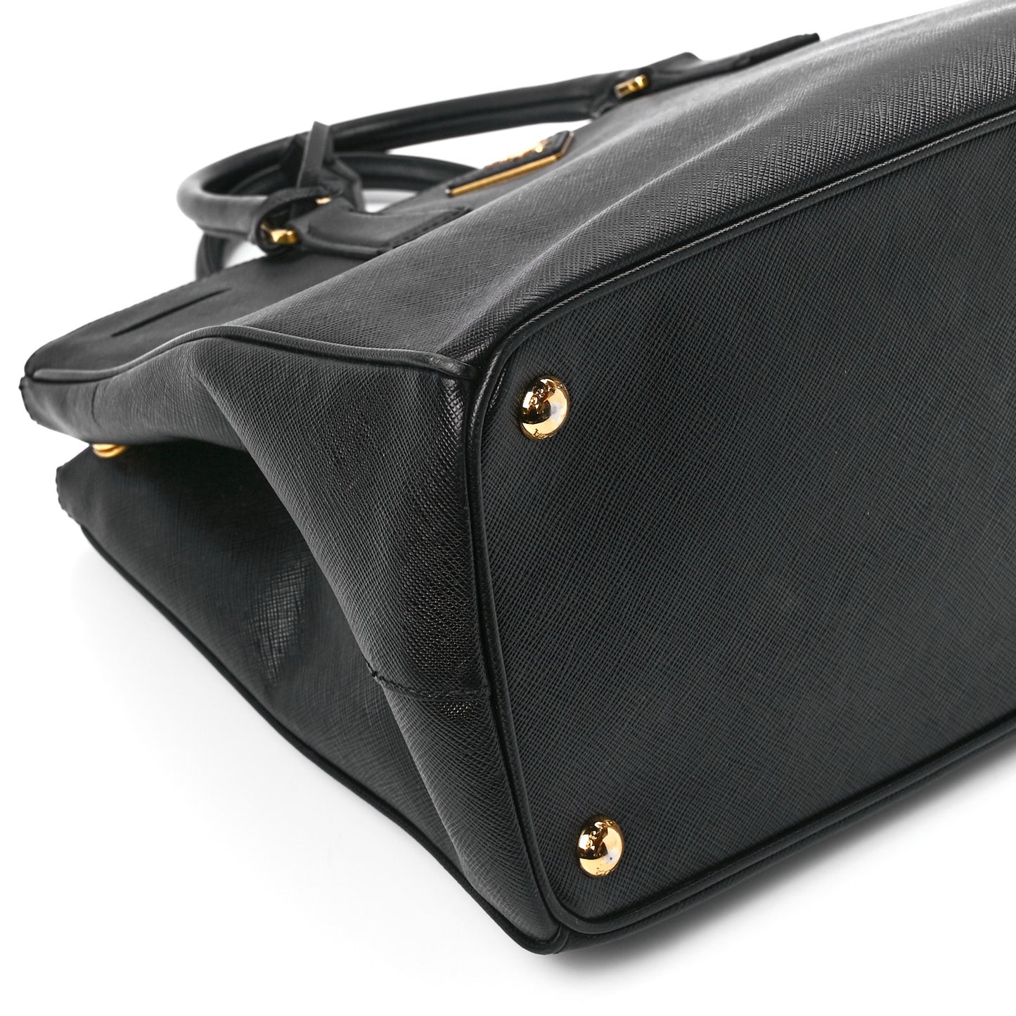 Saffiano Medium Galleria Double Zip Tote Black
