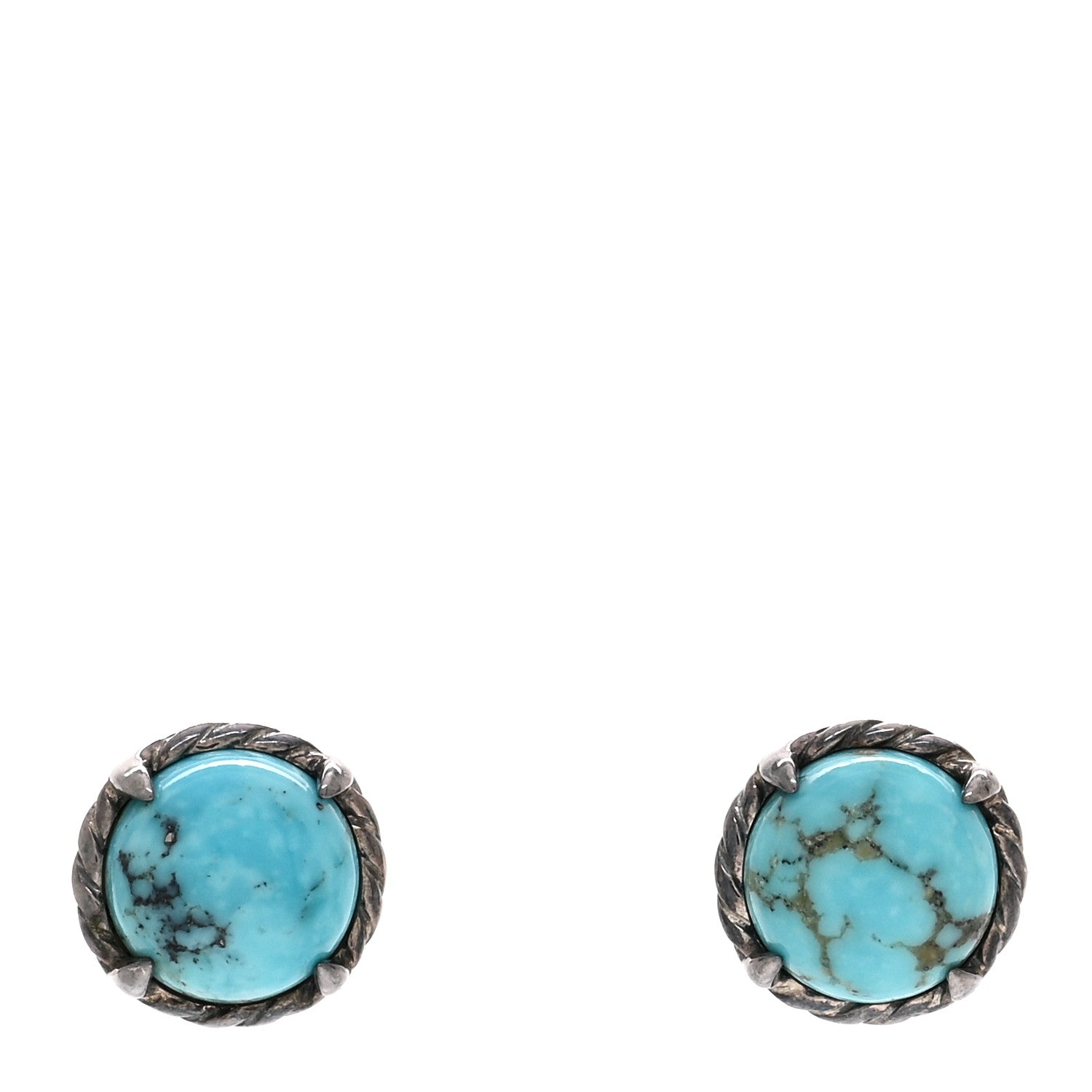 David Yurman Sterling Silver Turquoise Chatelaine Earrings 1 of 4