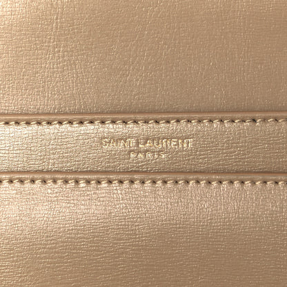 Saint Laurent Calfskin Medium Monogram Sunset Dark Beige 7 of 9